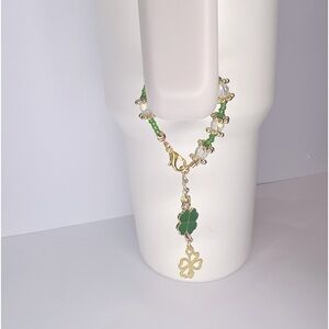 St Patrick’s day clover tumbler charm